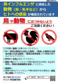 鳥や動物に注意