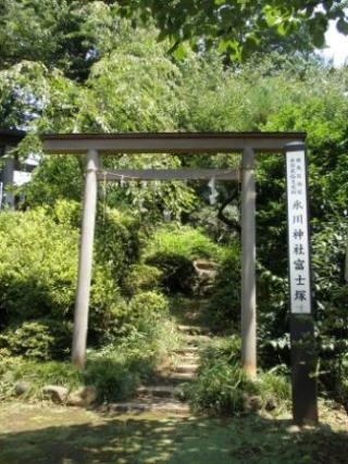 氷川神社富士塚の写真