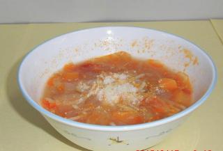 バミセリ入りミネストローネ