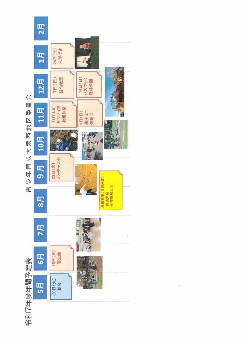 令和7年度事業計画一覧