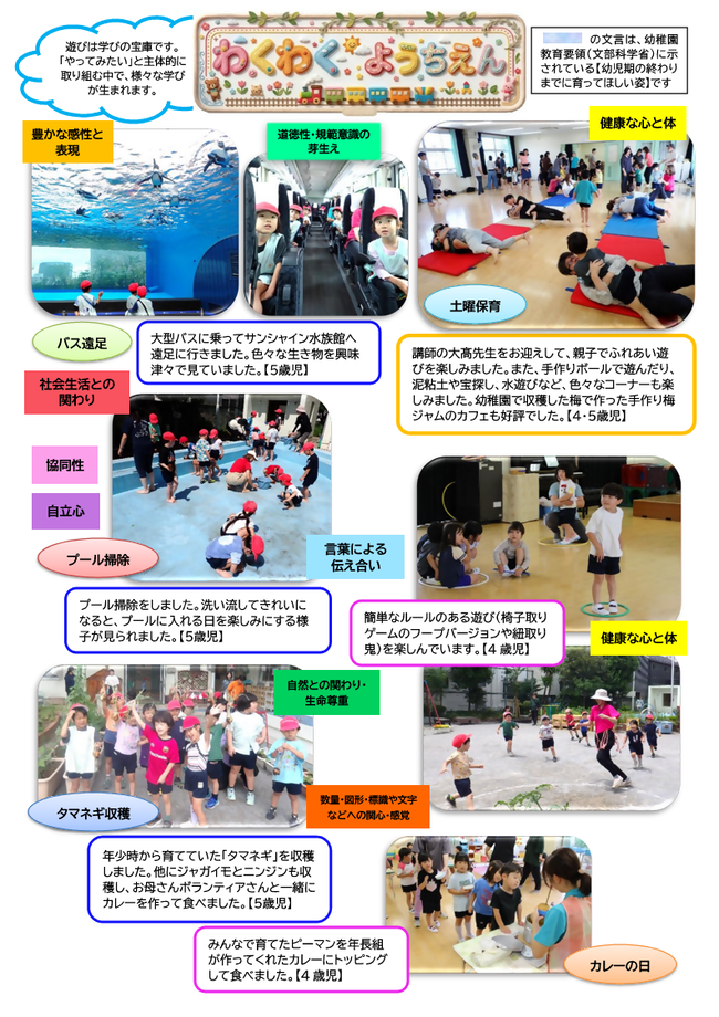 園だより7月号の写真