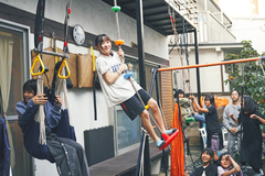 裏庭の「運動空間」の子どもたちです。