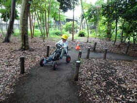 四輪自転車タイムトライアルの様子