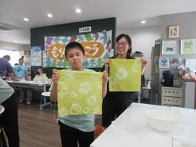 草木染めワークショップの様子