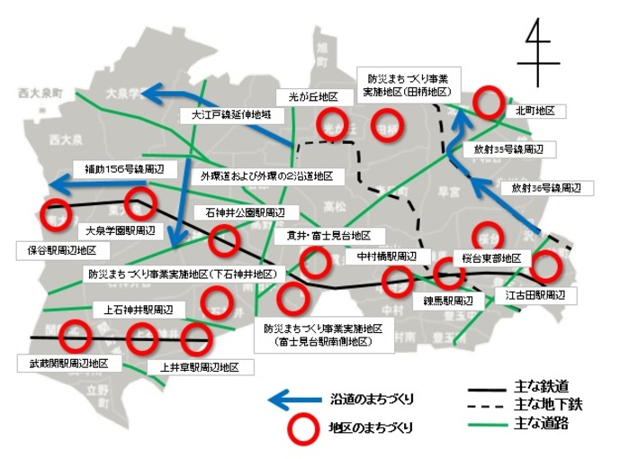 練馬区のまちづくりの地図