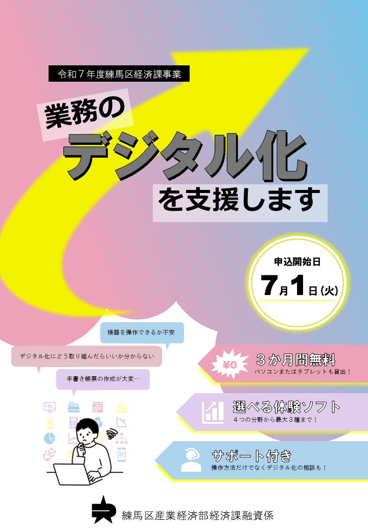 デジタル化体験事業チラシ（表）